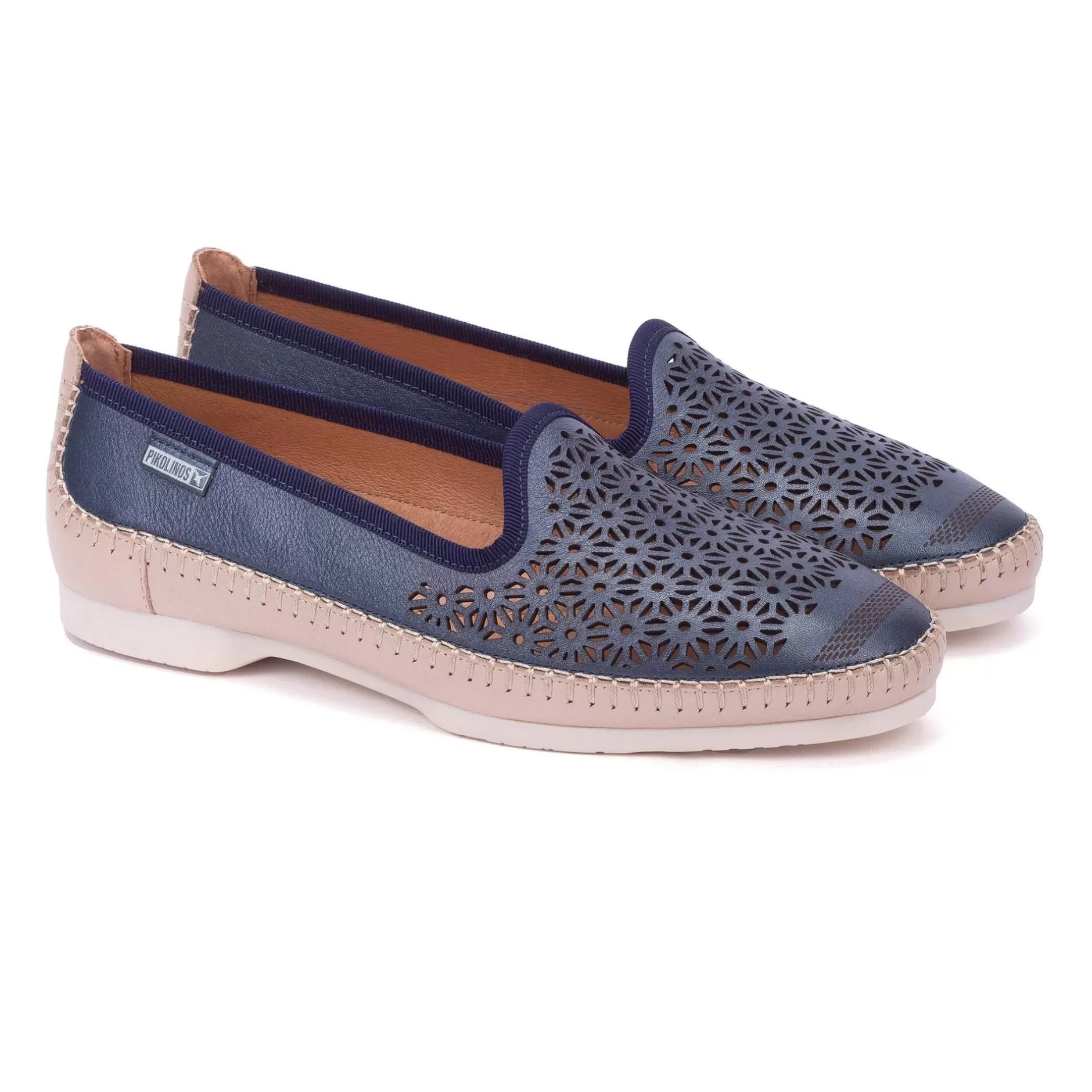 Zapatos Planos*Pikolinos Aguilas | Slipper Calado Azul De Mujer