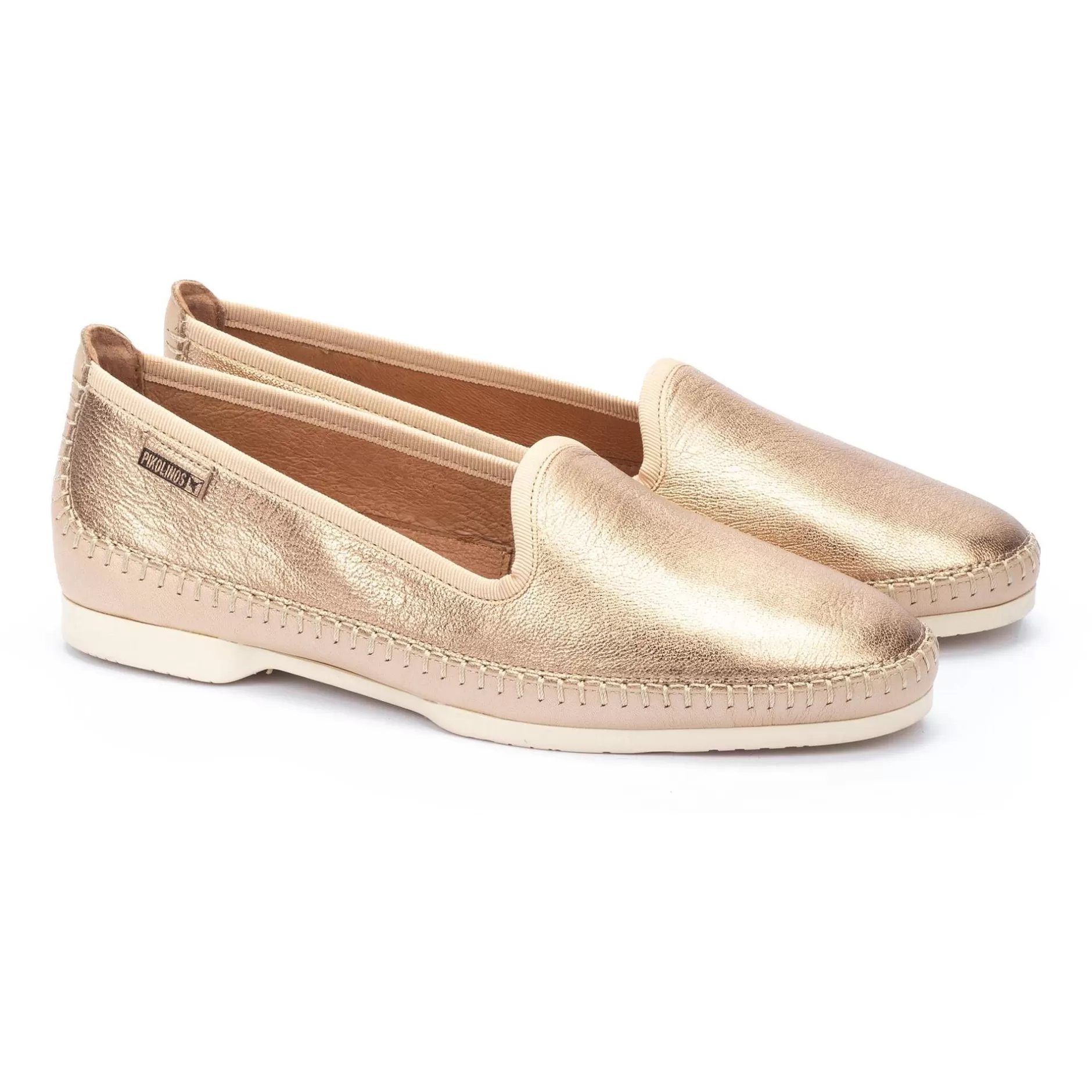 Zapatos Planos*Pikolinos Aguilas | Slipper Dorado De Mujer