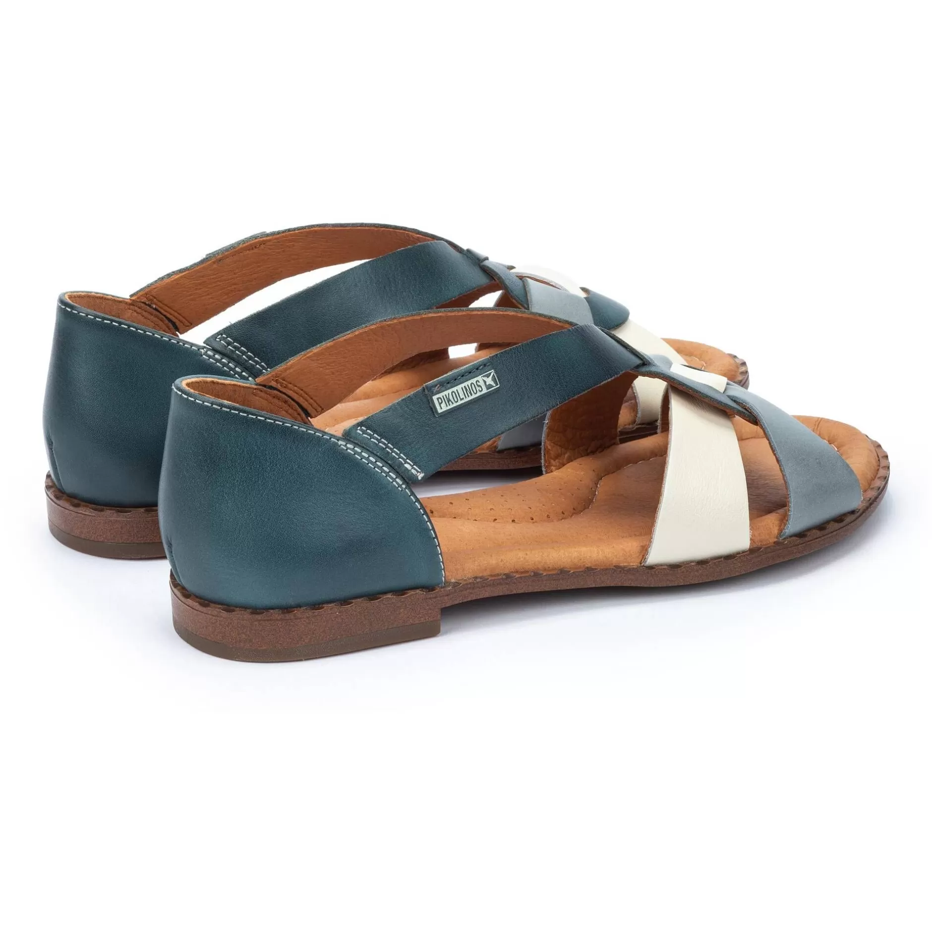 Sandalias*Pikolinos Algar | Sandalia Plana De Mujer Bicolor