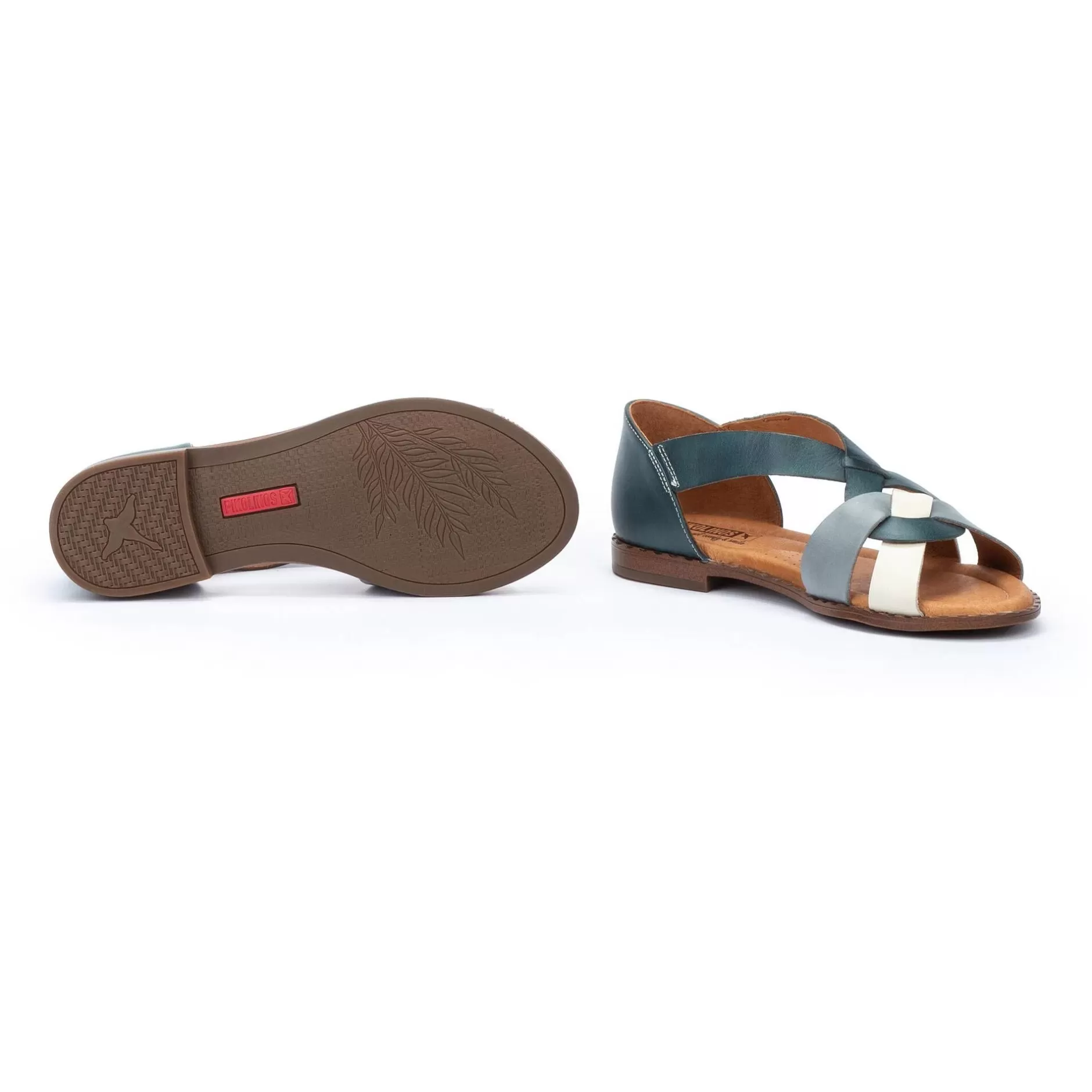 Sandalias*Pikolinos Algar | Sandalia Plana De Mujer Bicolor