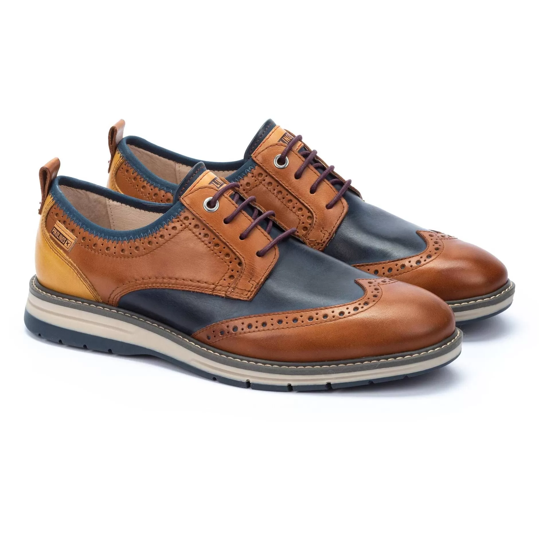 Zapatos Vestir*Pikolinos Canet | Bluchers De Hombre Tricolor Suela Sport