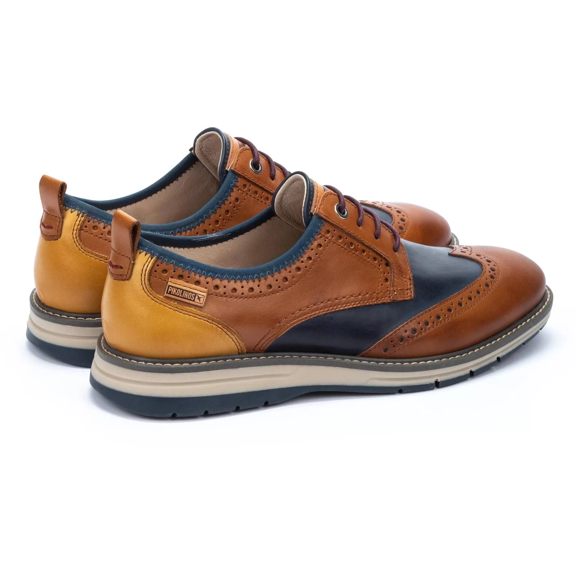 Zapatos Vestir*Pikolinos Canet | Bluchers De Hombre Tricolor Suela Sport
