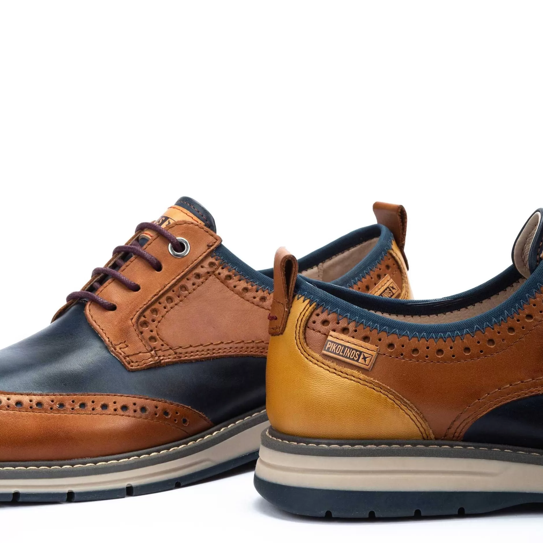 Zapatos Vestir*Pikolinos Canet | Bluchers De Hombre Tricolor Suela Sport