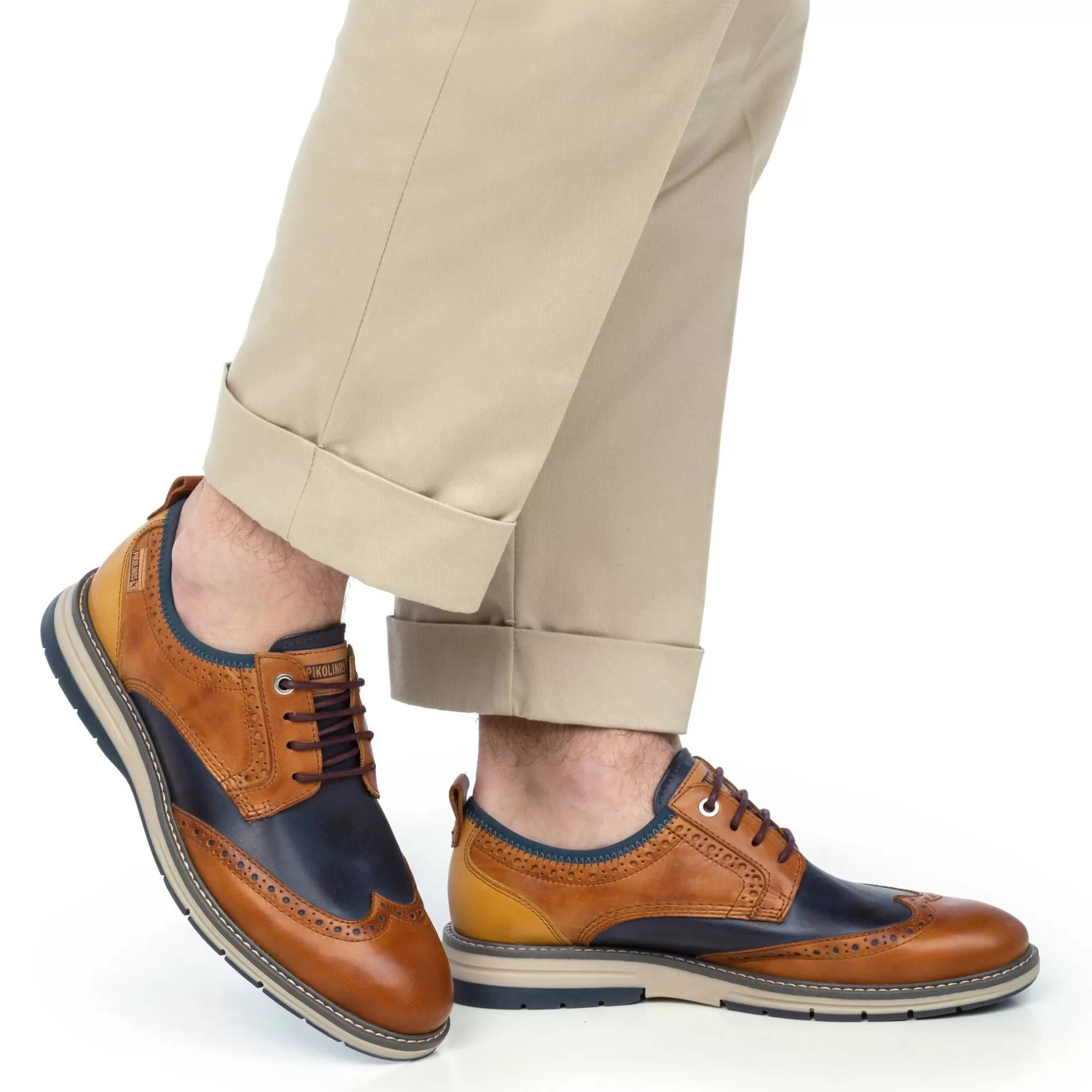 Zapatos Vestir*Pikolinos Canet | Bluchers De Hombre Tricolor Suela Sport