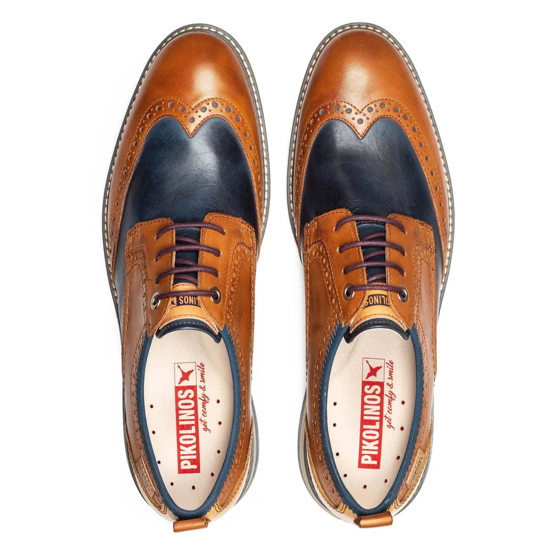 Zapatos Vestir*Pikolinos Canet | Bluchers De Hombre Tricolor Suela Sport