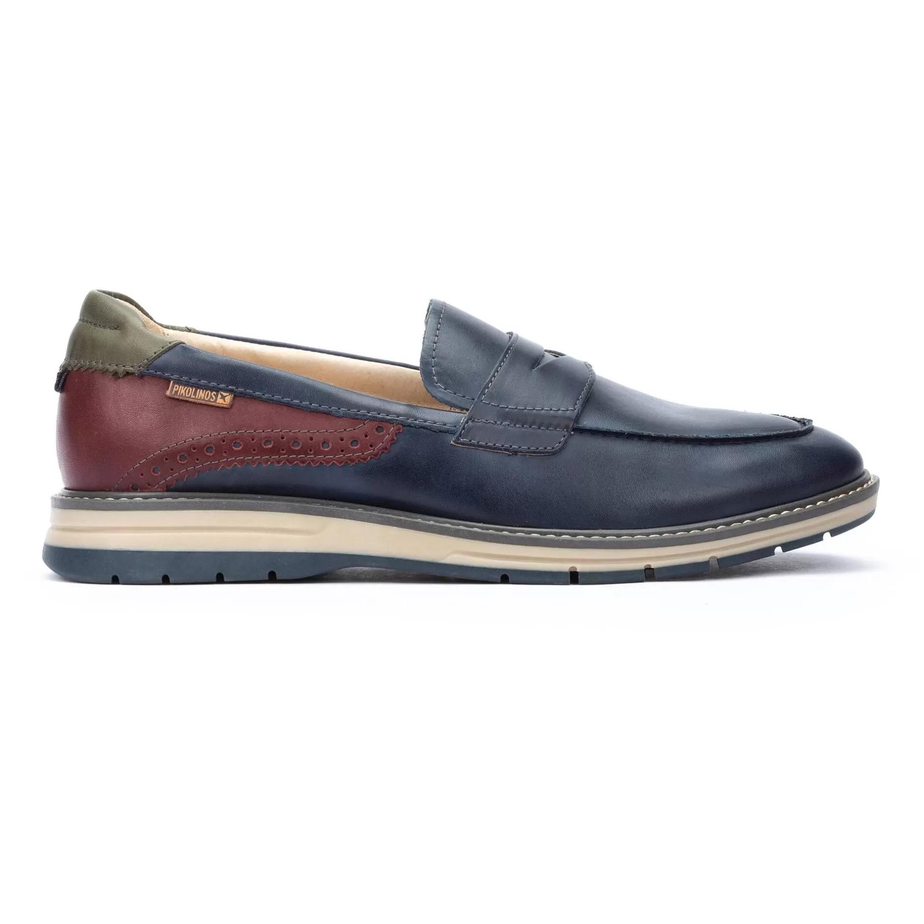 Zapatos Vestir*Pikolinos Canet | Mocasin De Hombre Bicolor