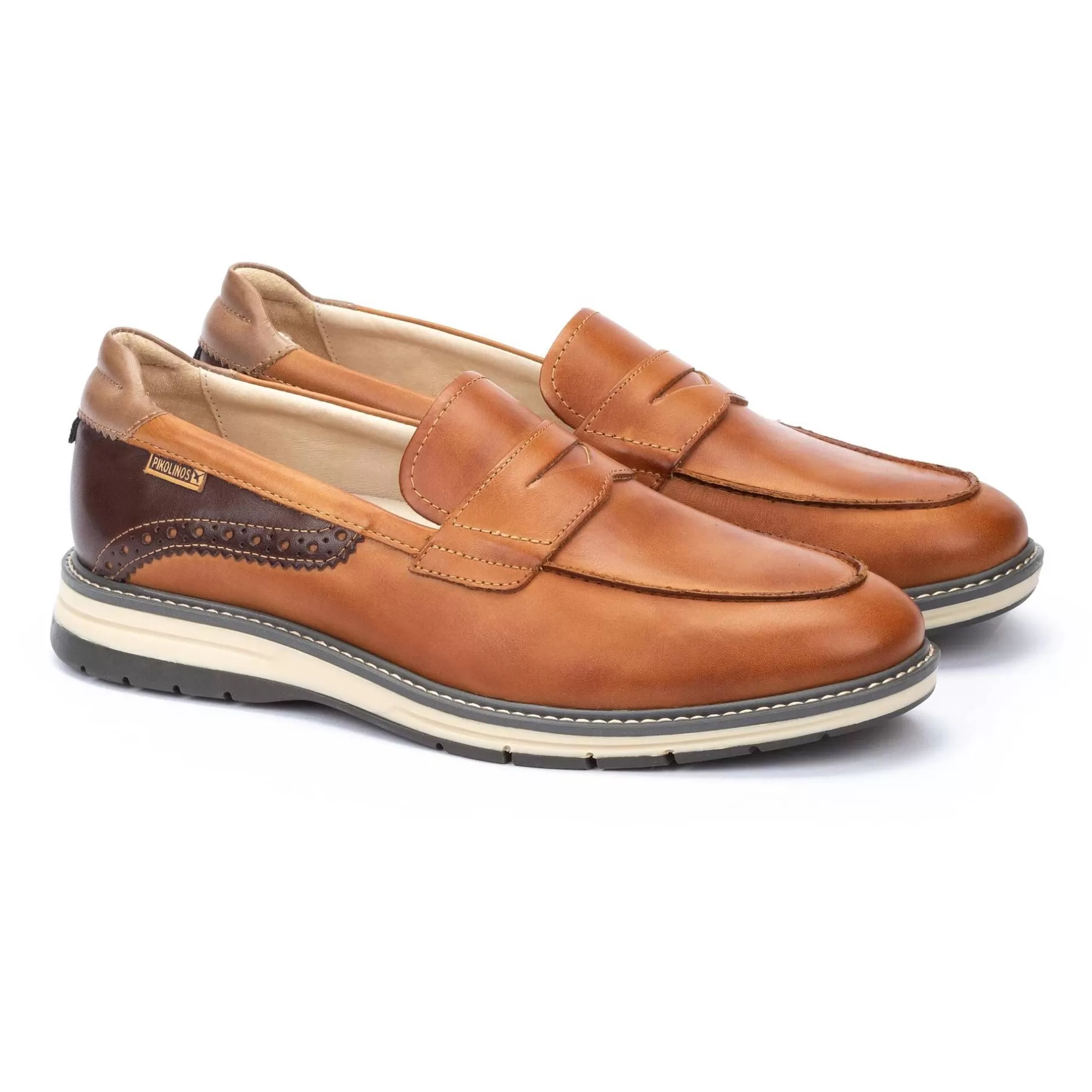 Zapatos Vestir*Pikolinos Canet | Mocasin De Hombre Bicolor