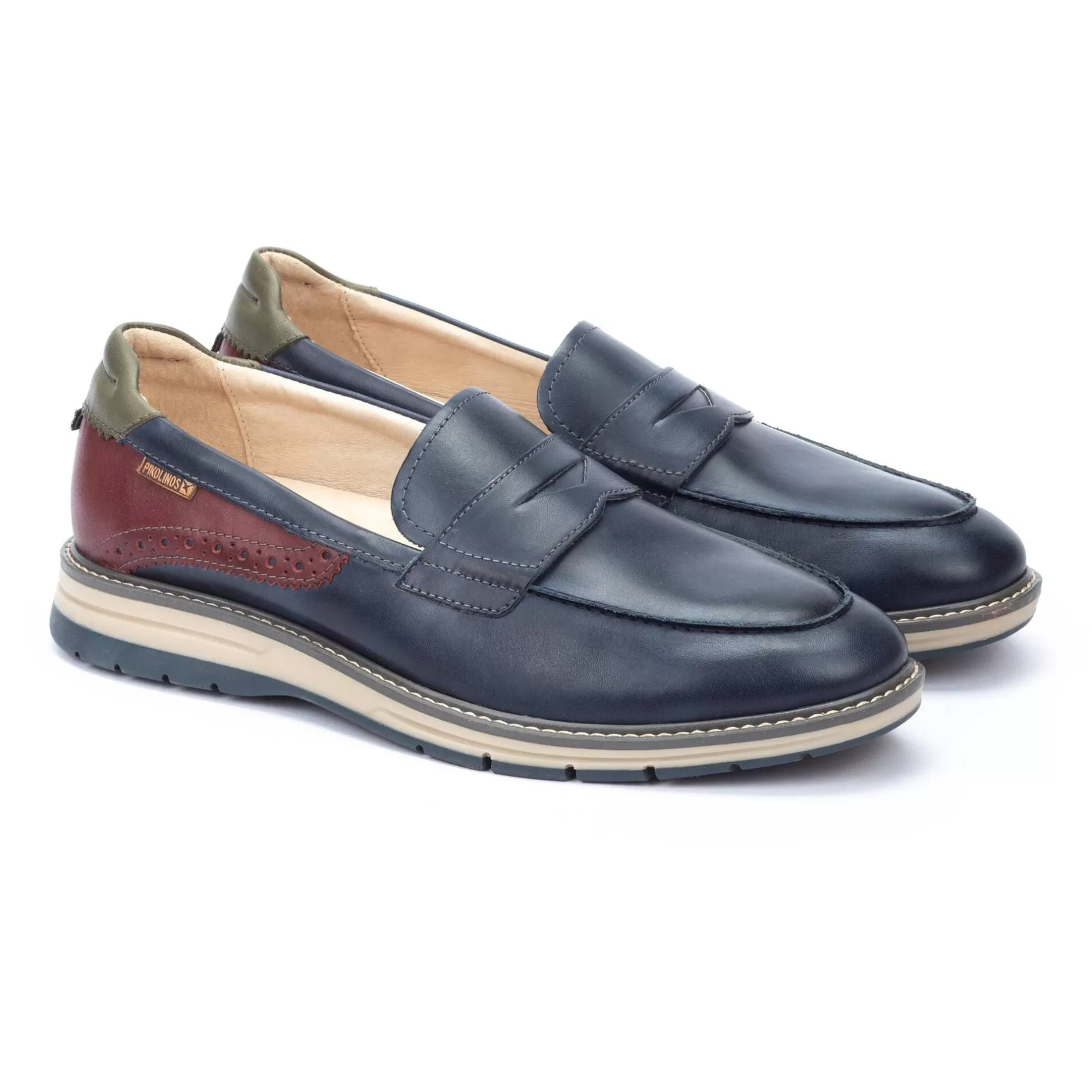 Zapatos Vestir*Pikolinos Canet | Mocasin De Hombre Bicolor