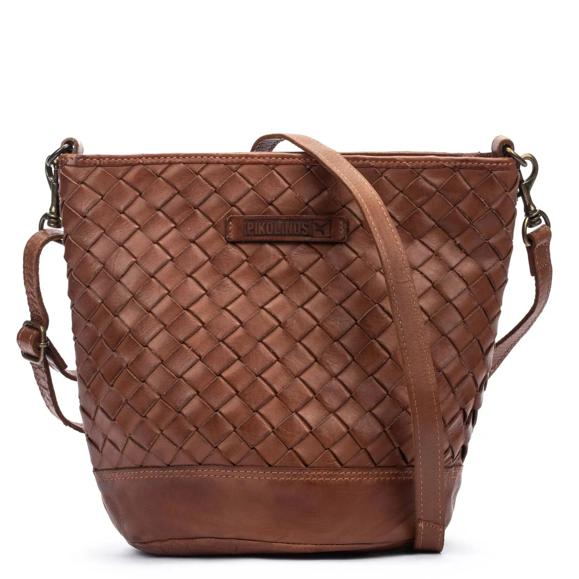 Bolsos*Pikolinos Faura | Bolso Saco De Mujer De Piel Trenzada