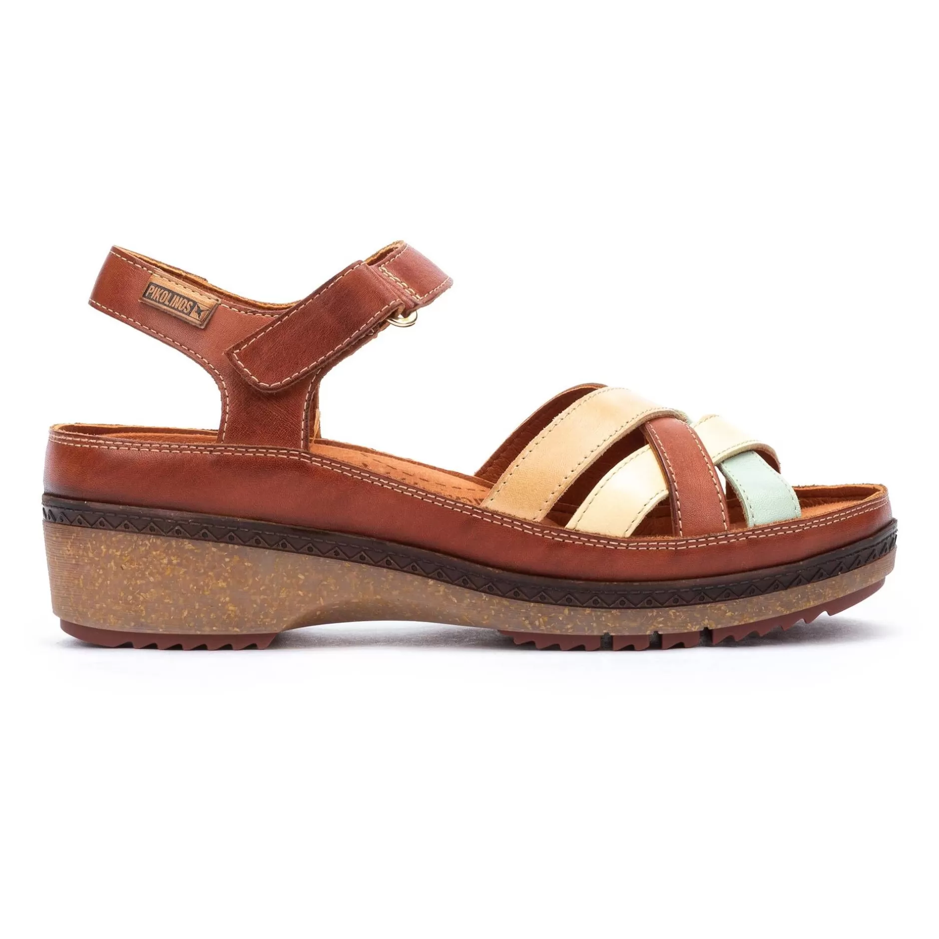 Cuñas Y Plataformas*Pikolinos Granada | Sandalias De Mujer Con Tiras Multicolor