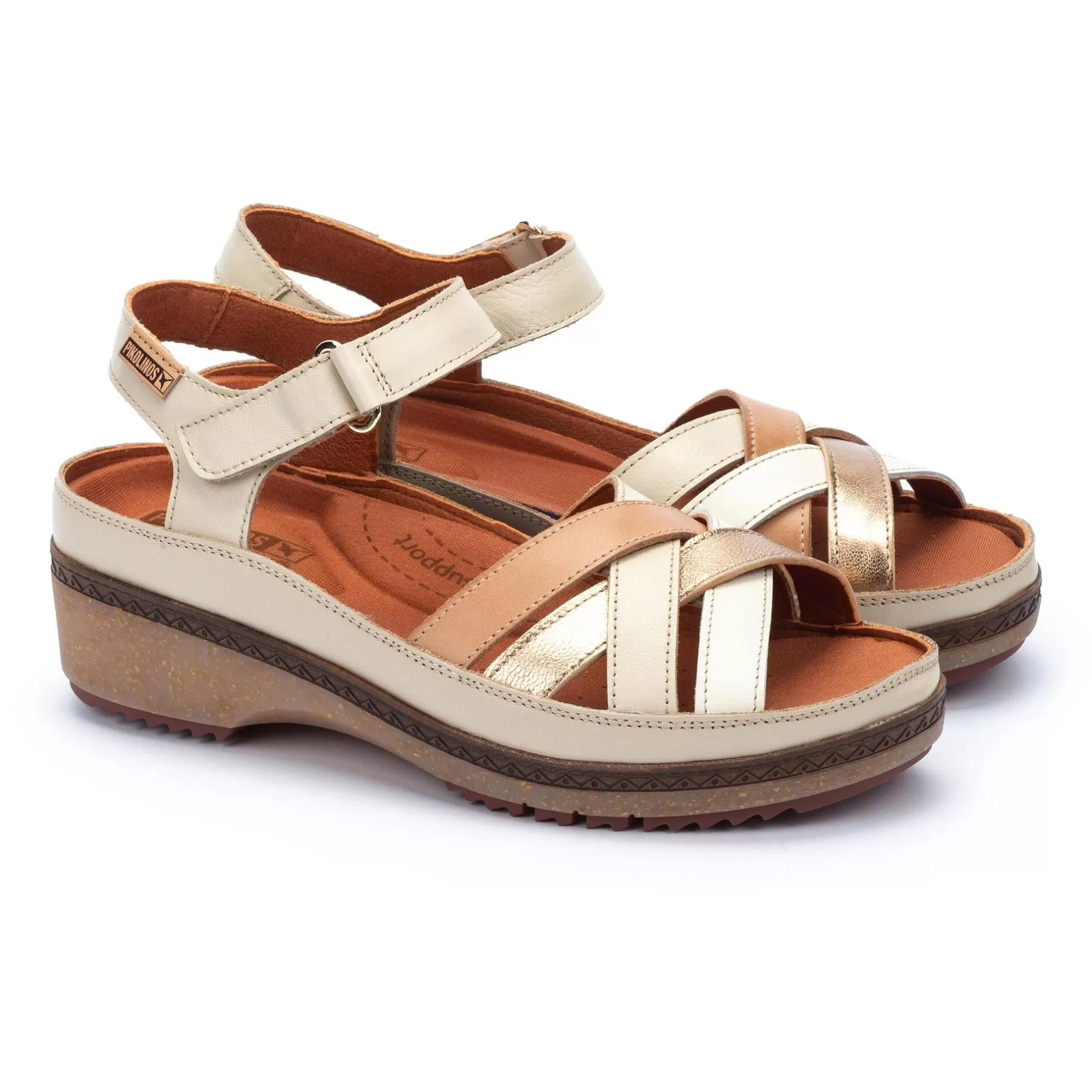 Cuñas Y Plataformas*Pikolinos Granada | Sandalias De Mujer Con Tiras Multicolor