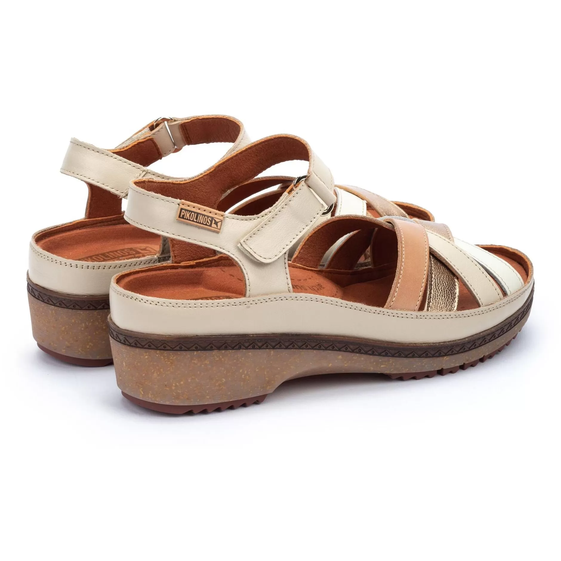Cuñas Y Plataformas*Pikolinos Granada | Sandalias De Mujer Con Tiras Multicolor