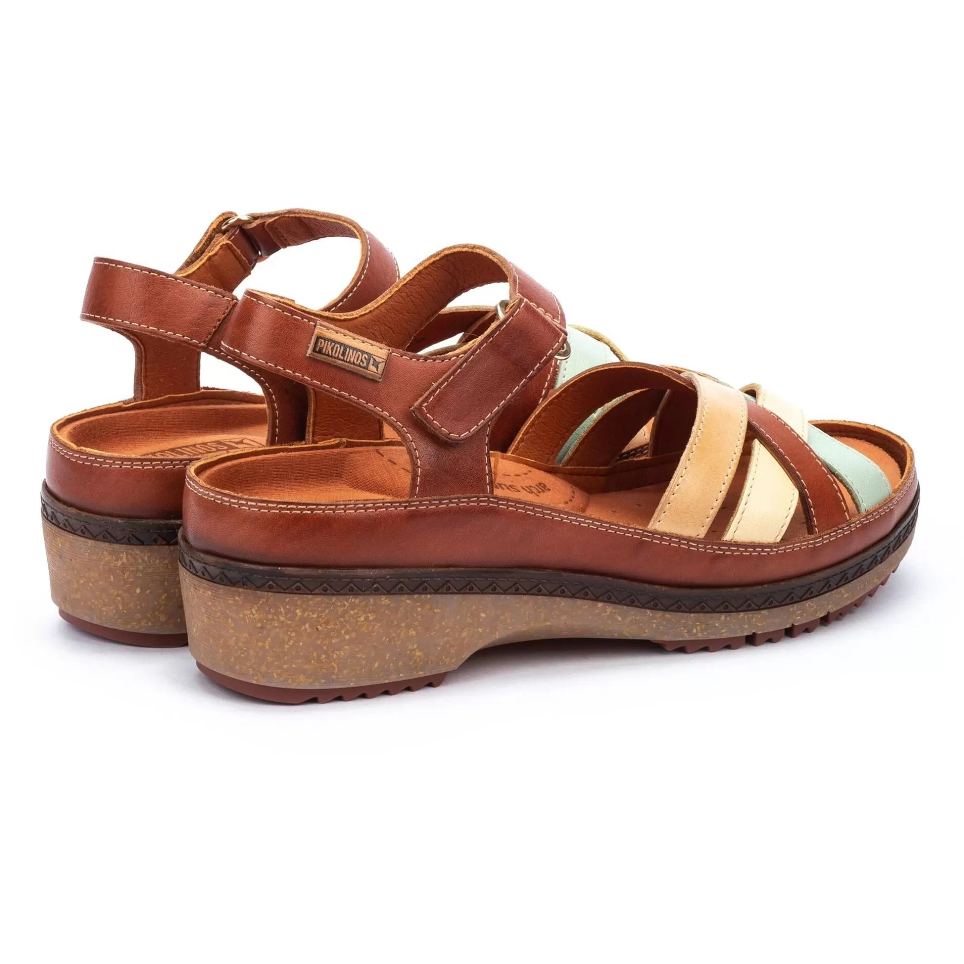 Cuñas Y Plataformas*Pikolinos Granada | Sandalias De Mujer Con Tiras Multicolor