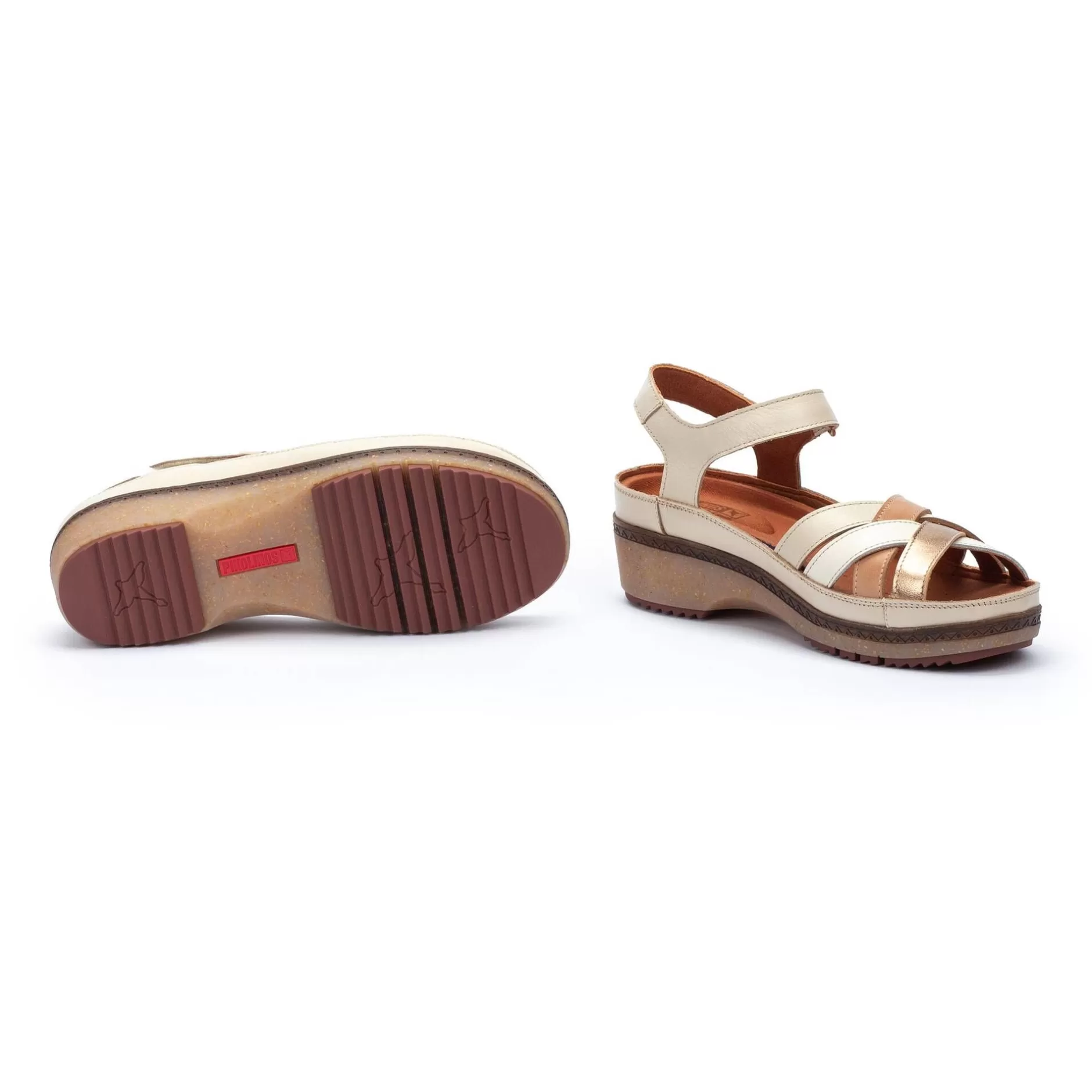 Cuñas Y Plataformas*Pikolinos Granada | Sandalias De Mujer Con Tiras Multicolor