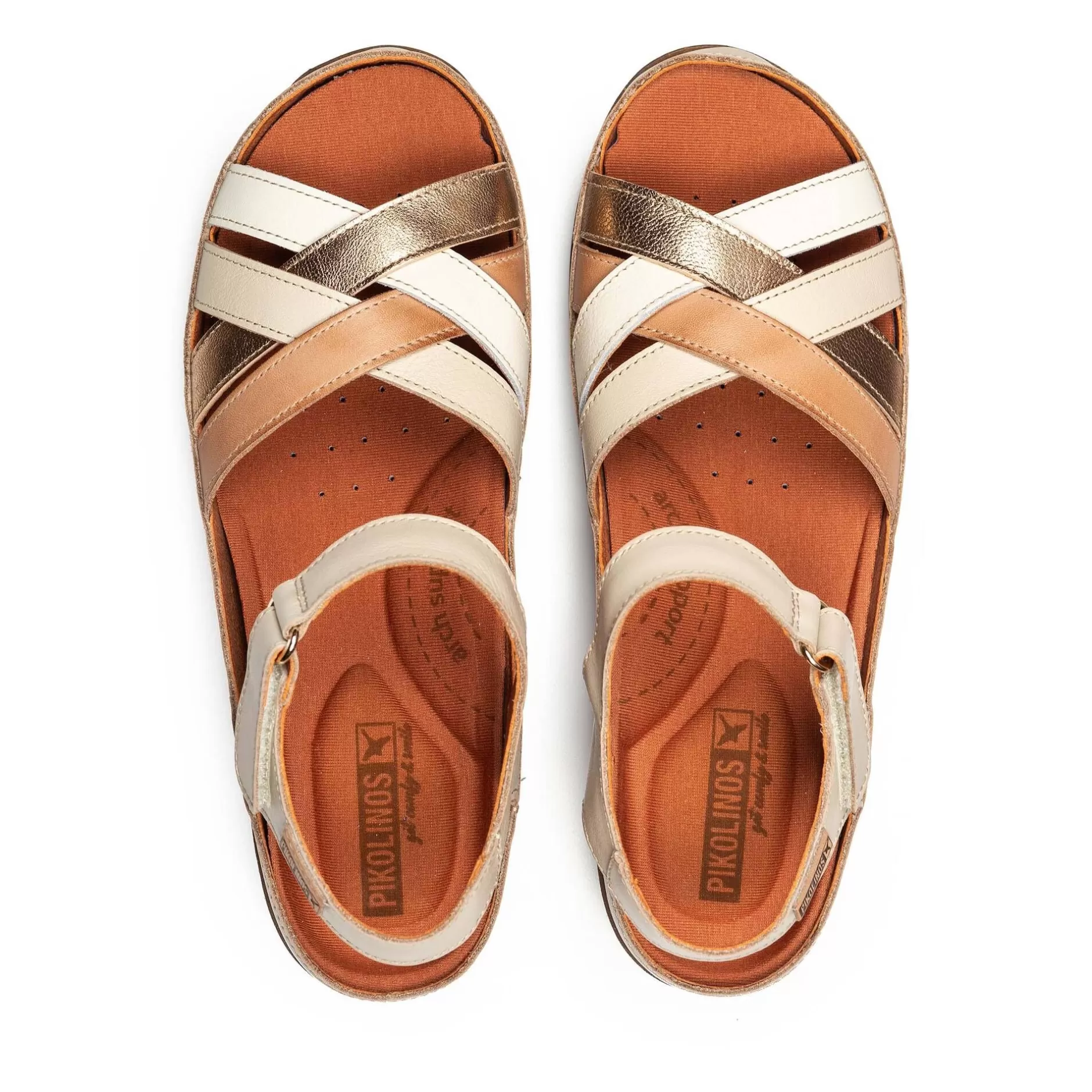 Cuñas Y Plataformas*Pikolinos Granada | Sandalias De Mujer Con Tiras Multicolor