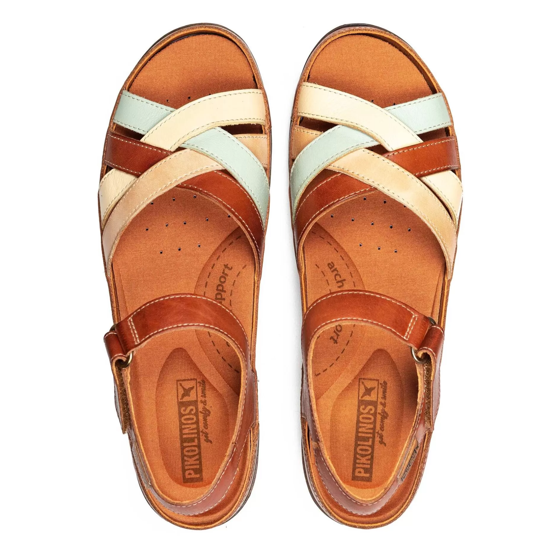 Cuñas Y Plataformas*Pikolinos Granada | Sandalias De Mujer Con Tiras Multicolor