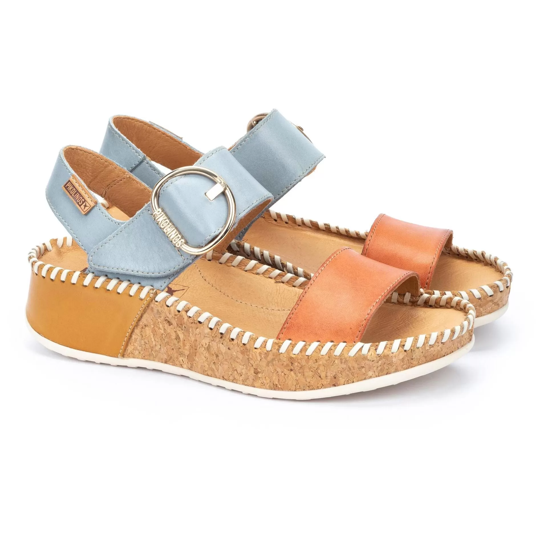 Cuñas Y Plataformas*Pikolinos Marina | Sandalia De Mujer Con Plataforma Multicolor