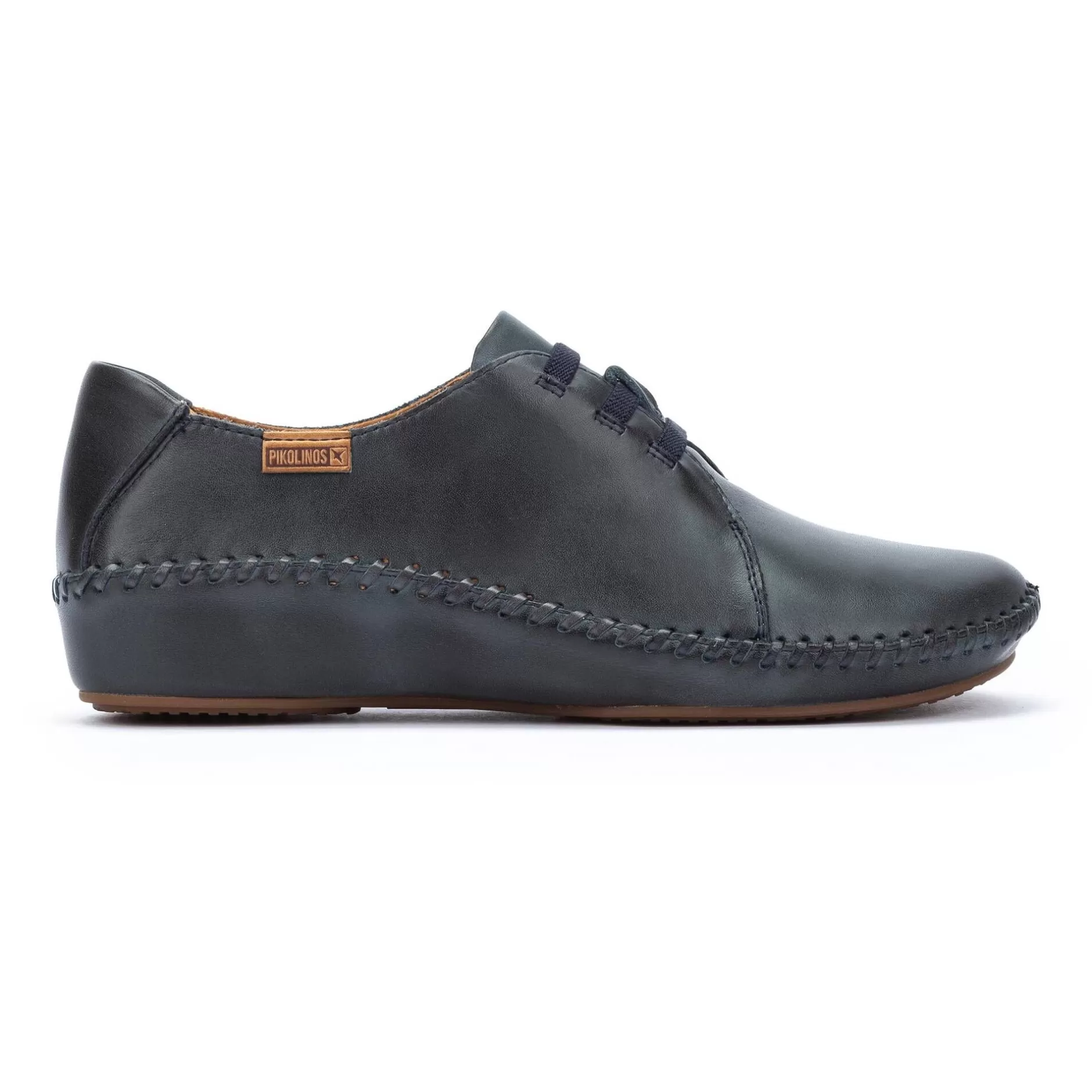 Zapatos Planos*Pikolinos P. Vallarta | Blucher De Piel Con Cordones Elasticos Y Cuna