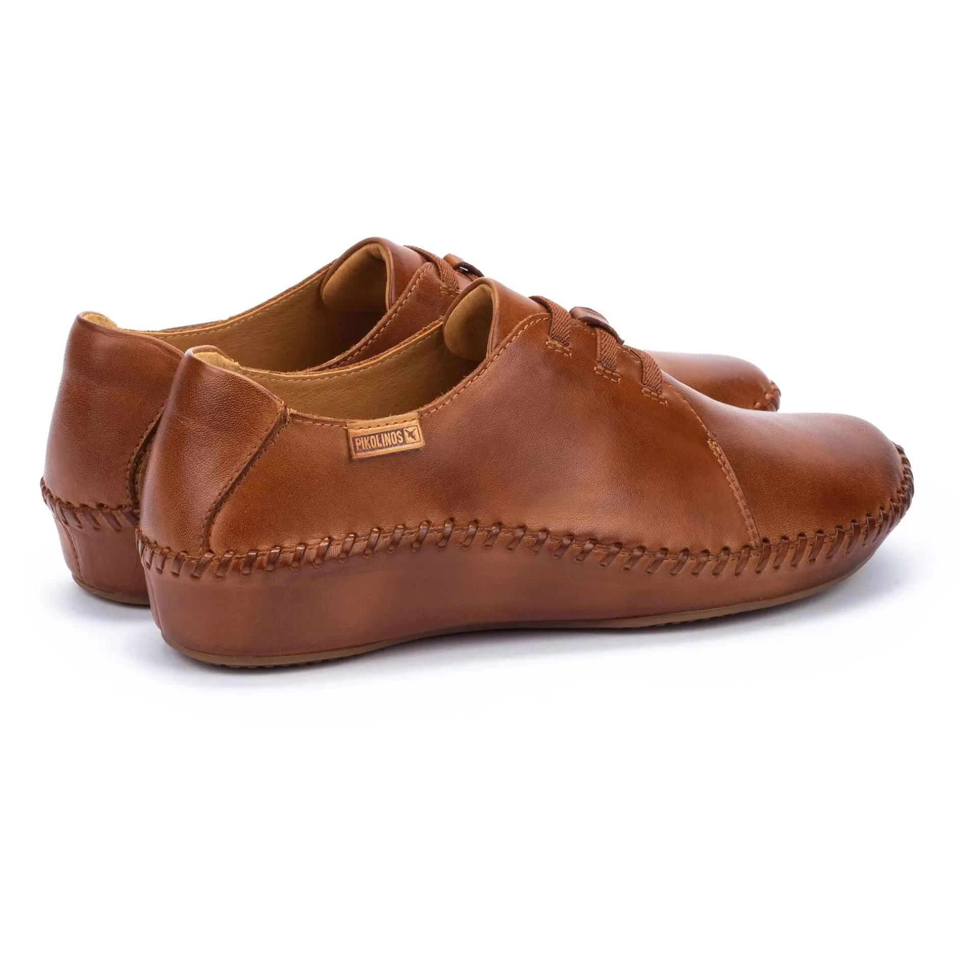 Zapatos Planos*Pikolinos P. Vallarta | Blucher De Piel Con Cordones Elasticos Y Cuna