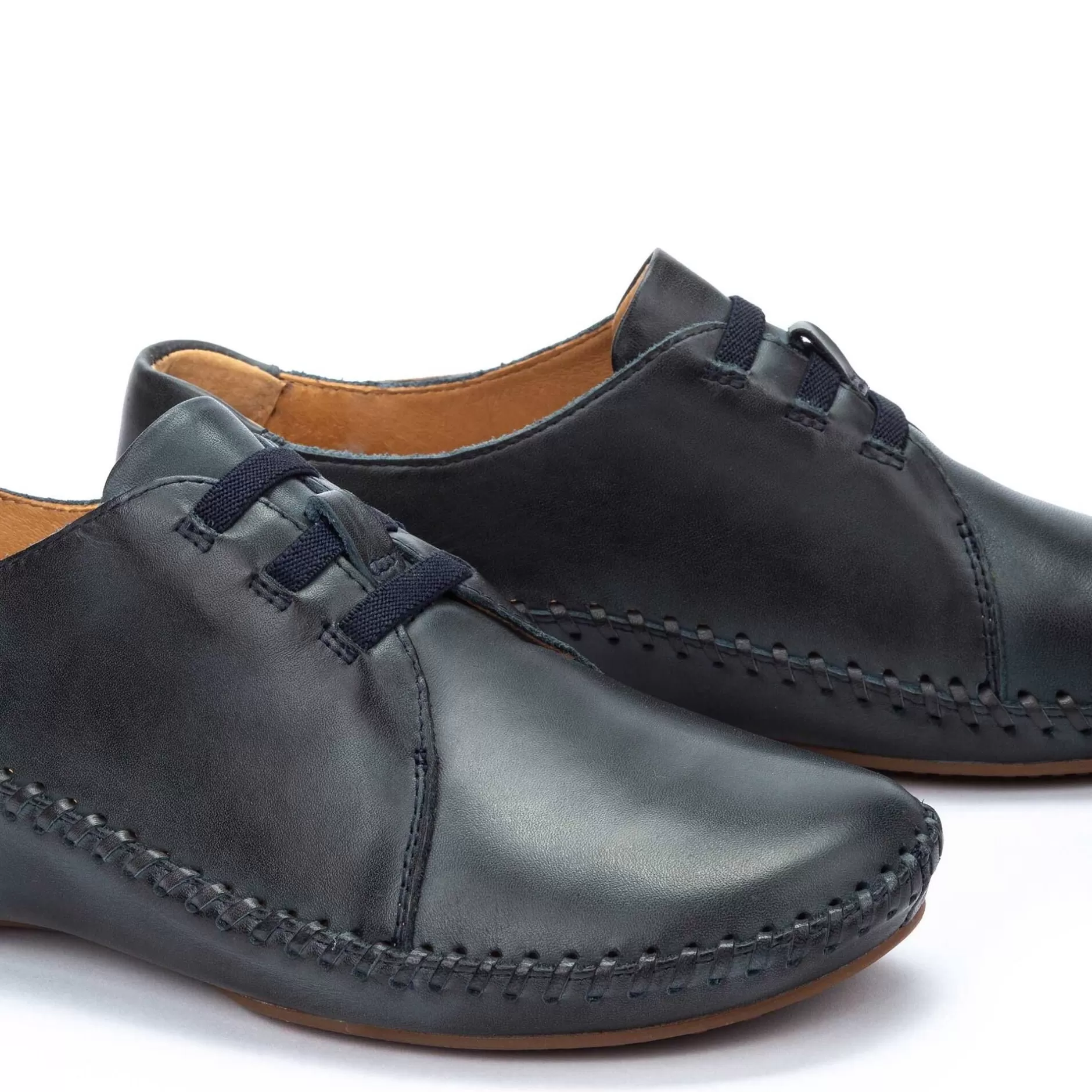 Zapatos Planos*Pikolinos P. Vallarta | Blucher De Piel Con Cordones Elasticos Y Cuna