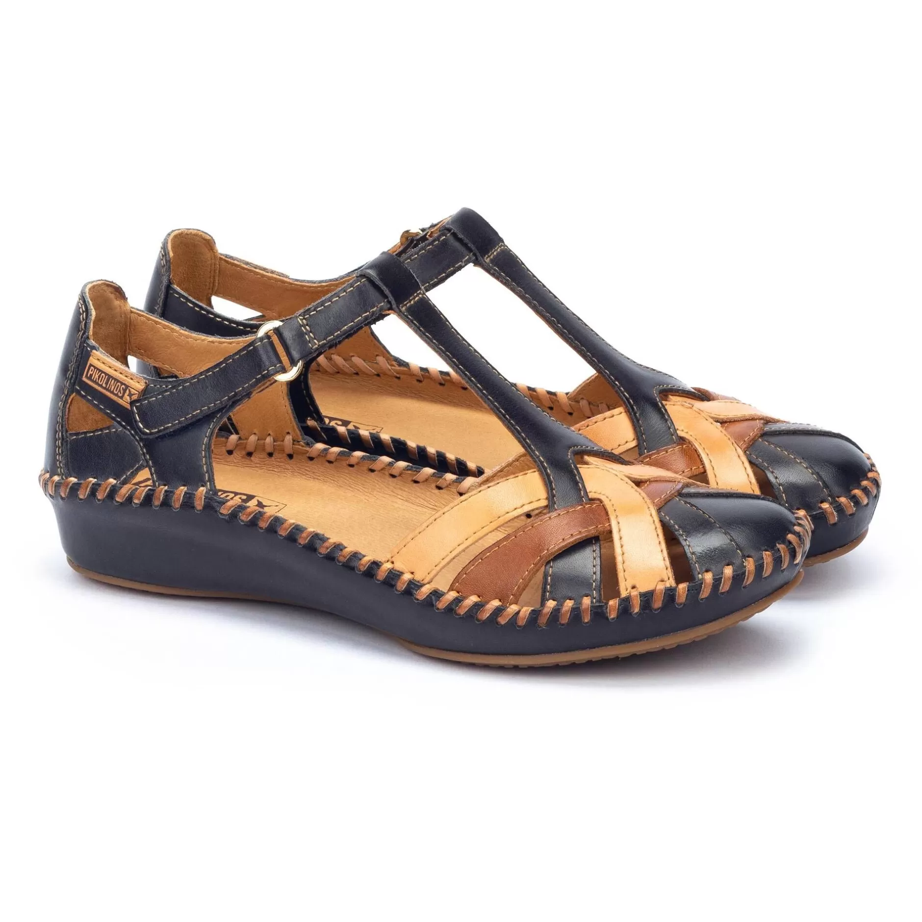 Cuñas Y Plataformas*Pikolinos P. Vallarta | Sandalias De Mujer Multicolor Con Cuna