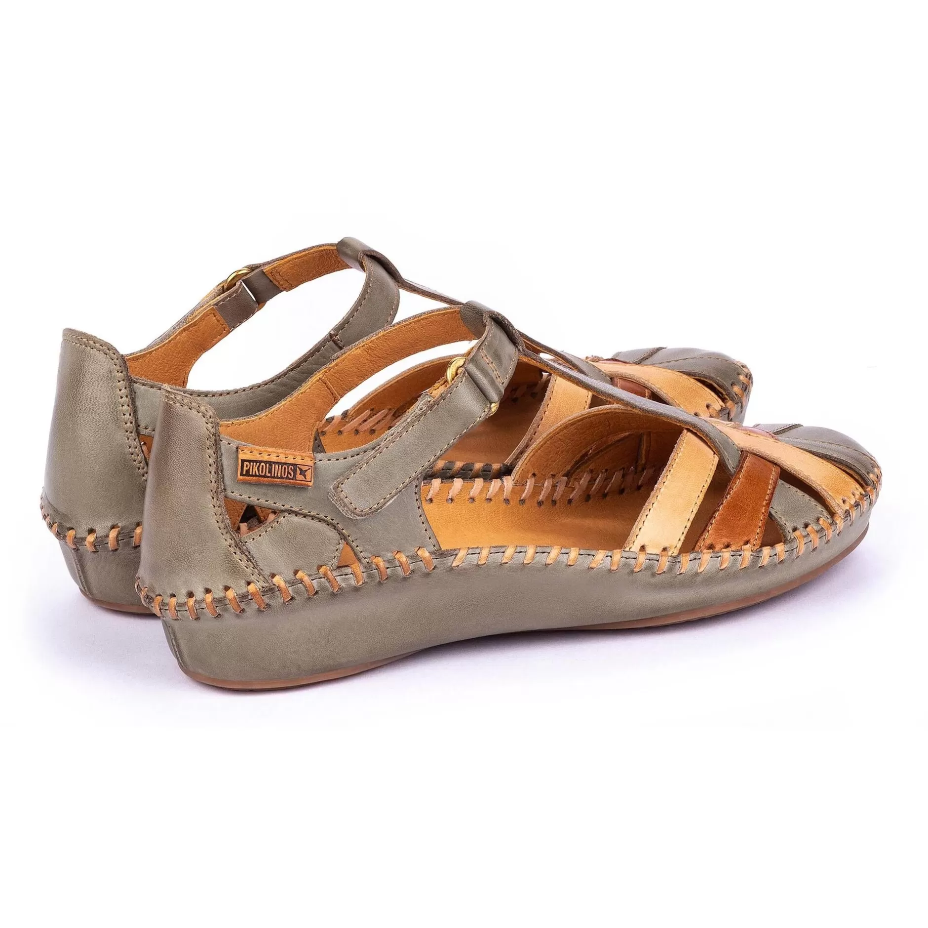 Cuñas Y Plataformas*Pikolinos P. Vallarta | Sandalias De Mujer Multicolor Con Cuna