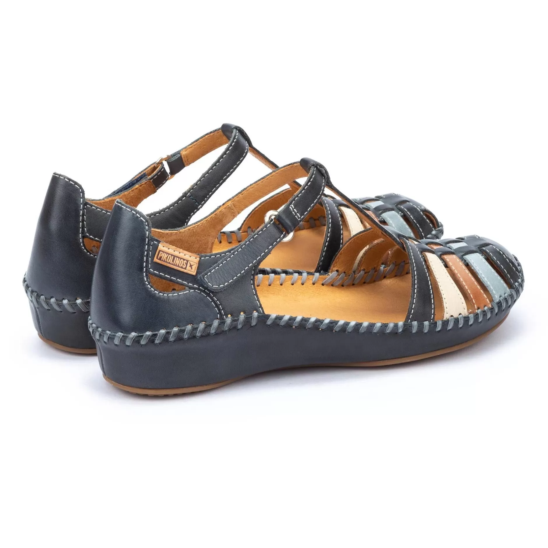 Cuñas Y Plataformas*Pikolinos P. Vallarta | Sandalias De Mujer Multicolor Con Cuna