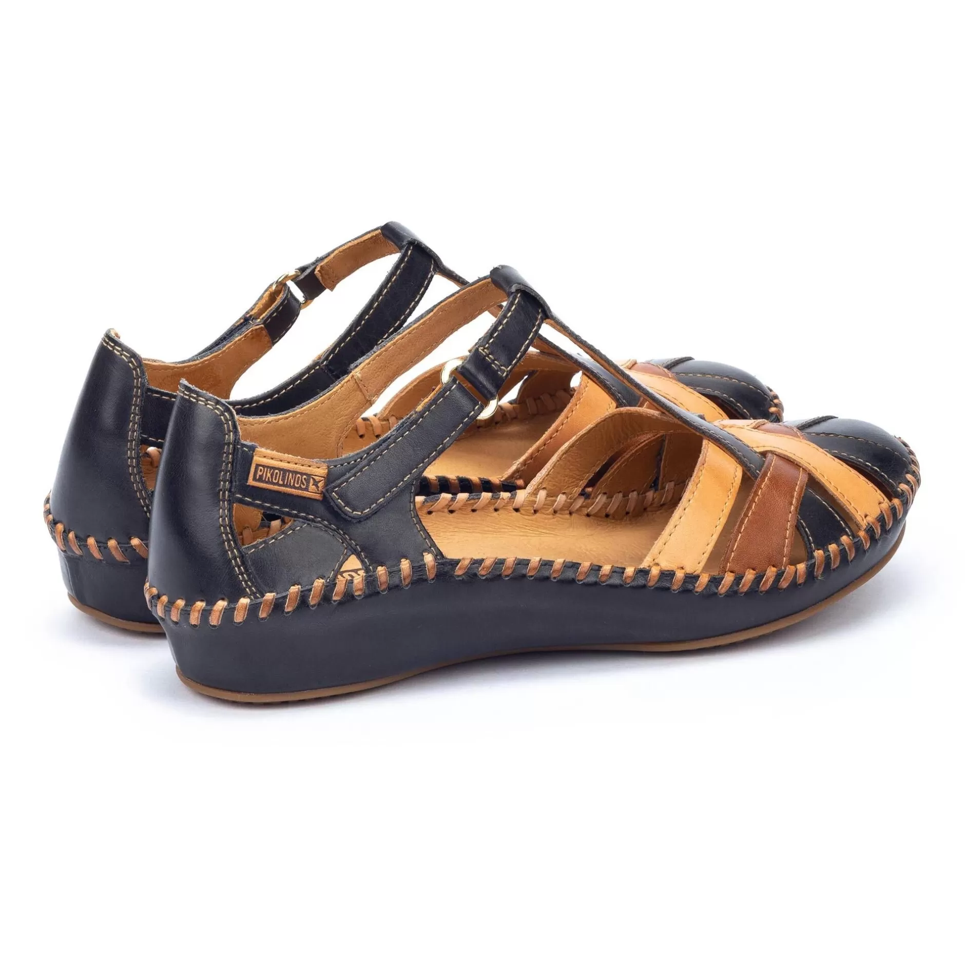 Cuñas Y Plataformas*Pikolinos P. Vallarta | Sandalias De Mujer Multicolor Con Cuna