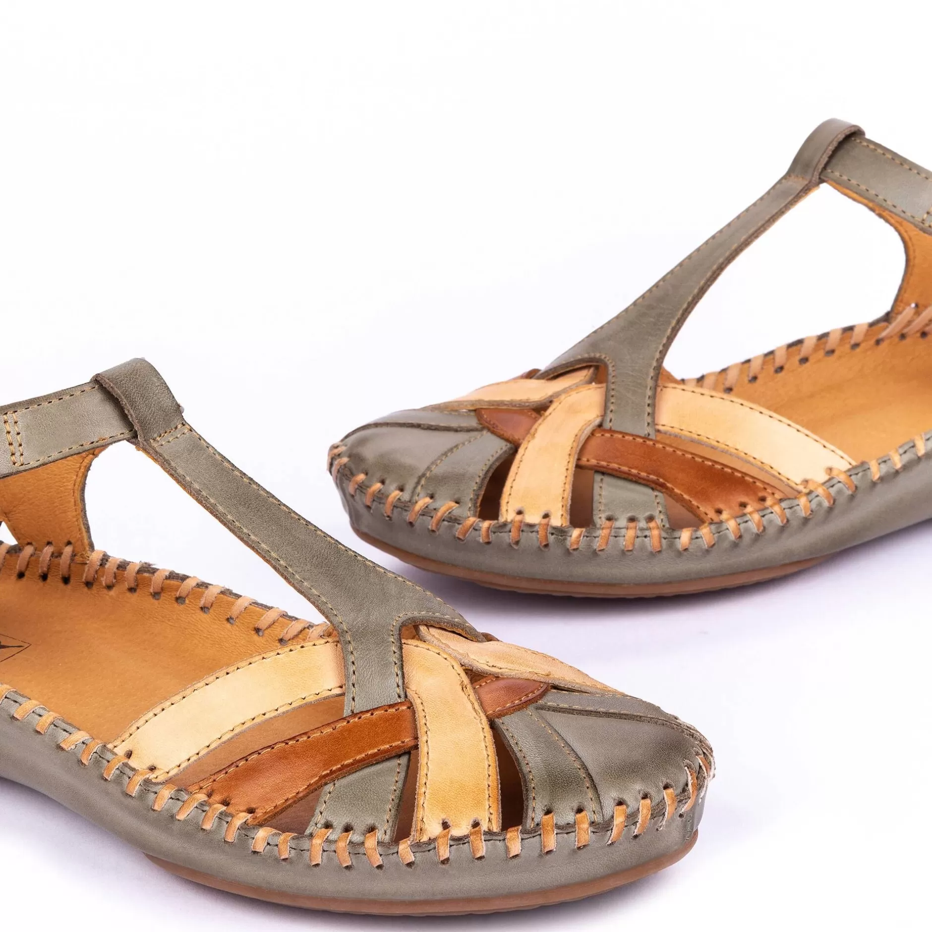 Cuñas Y Plataformas*Pikolinos P. Vallarta | Sandalias De Mujer Multicolor Con Cuna