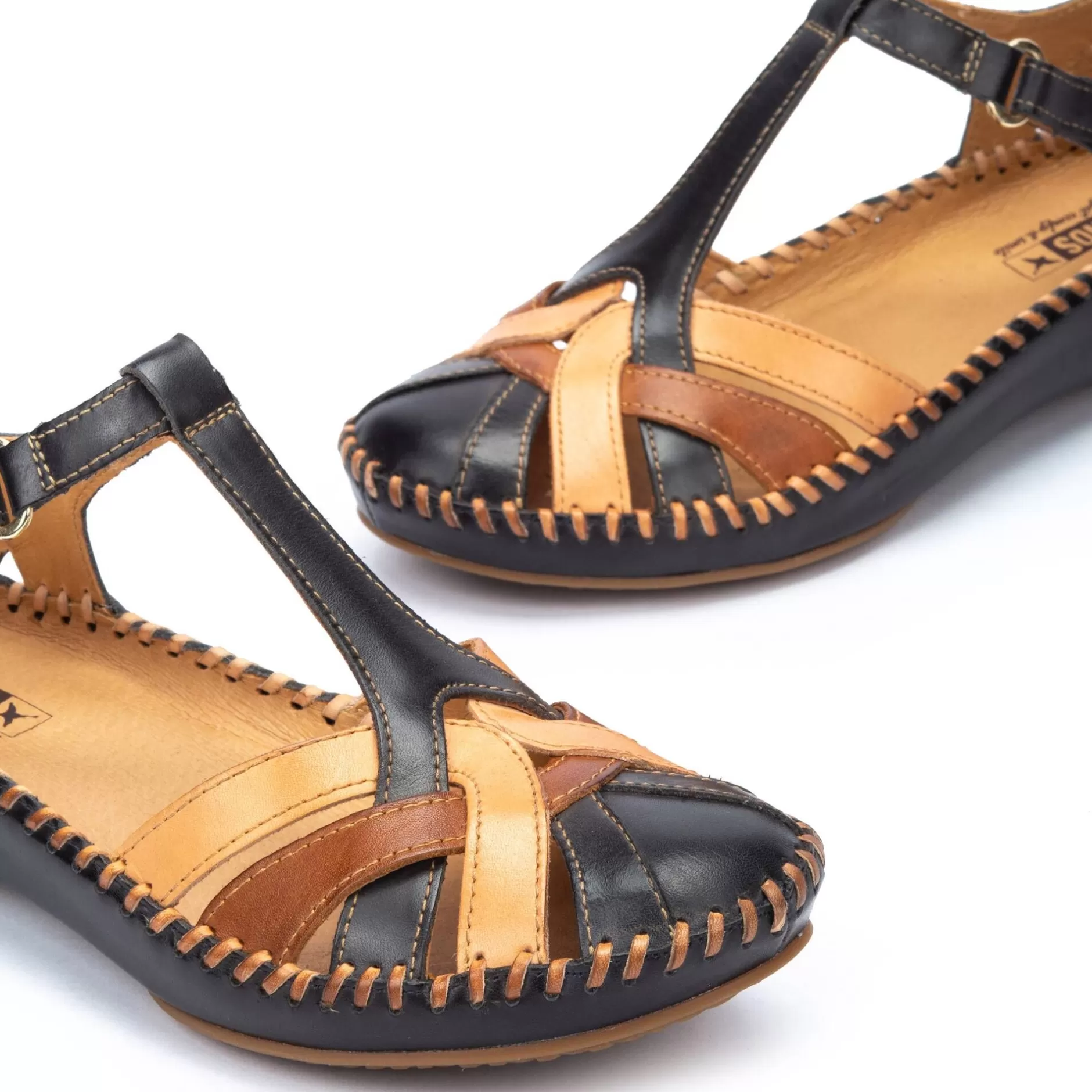 Cuñas Y Plataformas*Pikolinos P. Vallarta | Sandalias De Mujer Multicolor Con Cuna
