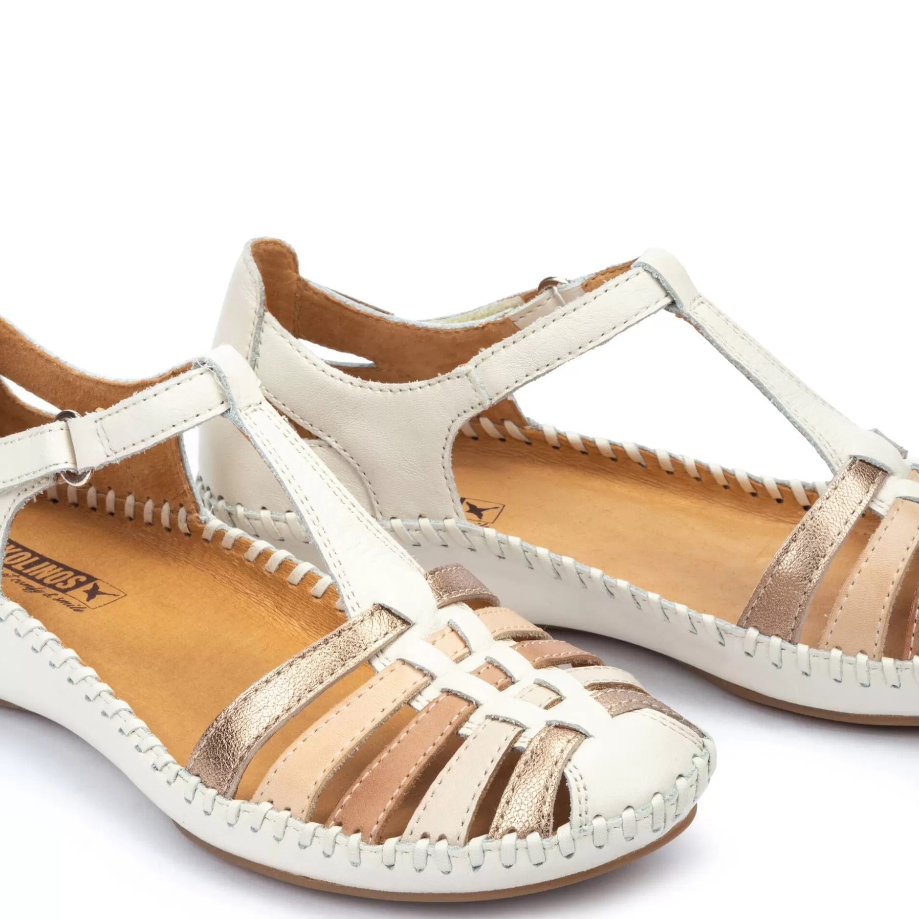 Cuñas Y Plataformas*Pikolinos P. Vallarta | Sandalias De Mujer Multicolor Con Cuna