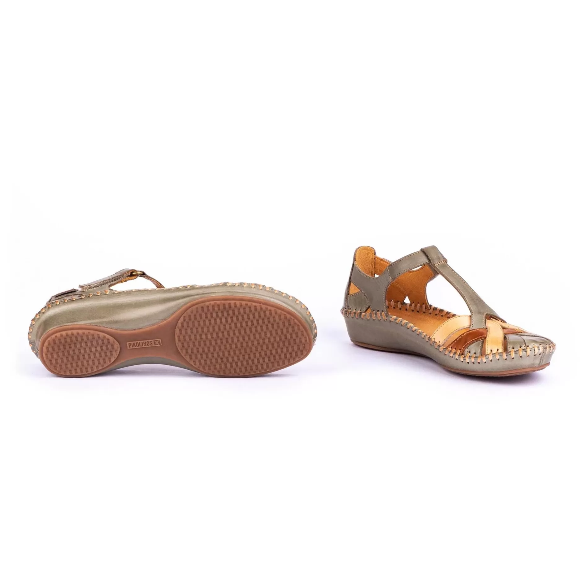 Cuñas Y Plataformas*Pikolinos P. Vallarta | Sandalias De Mujer Multicolor Con Cuna