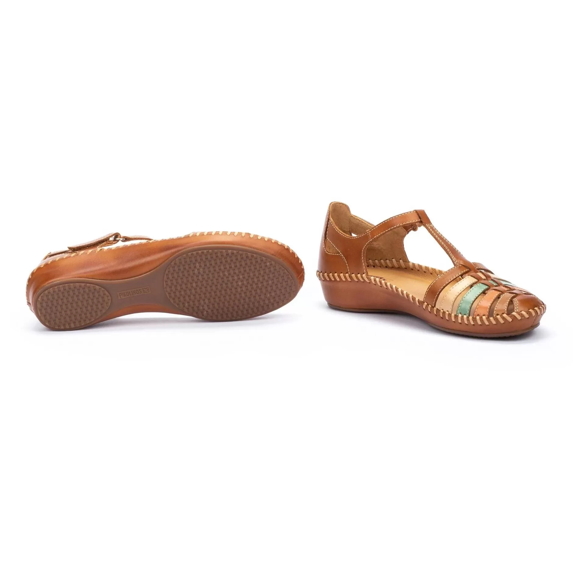 Cuñas Y Plataformas*Pikolinos P. Vallarta | Sandalias De Mujer Multicolor Con Cuna