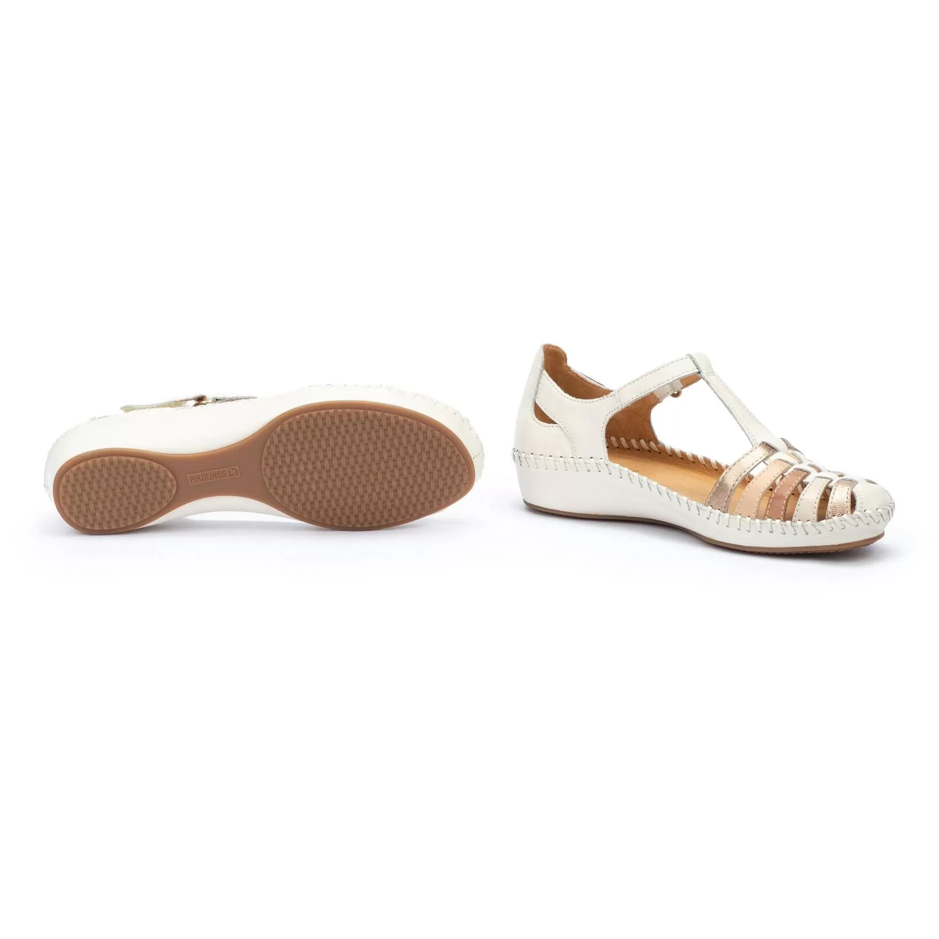 Cuñas Y Plataformas*Pikolinos P. Vallarta | Sandalias De Mujer Multicolor Con Cuna