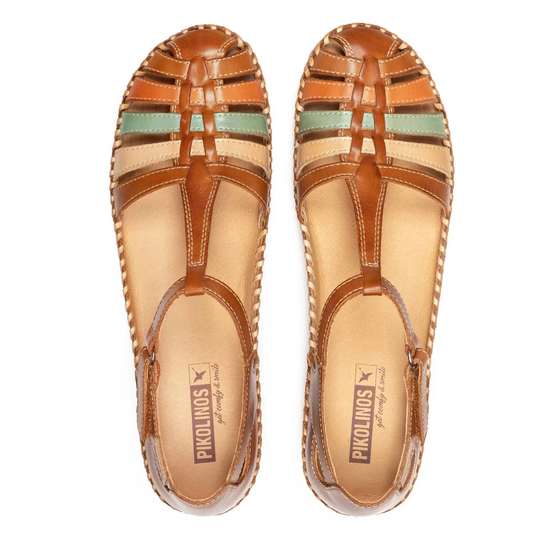 Cuñas Y Plataformas*Pikolinos P. Vallarta | Sandalias De Mujer Multicolor Con Cuna