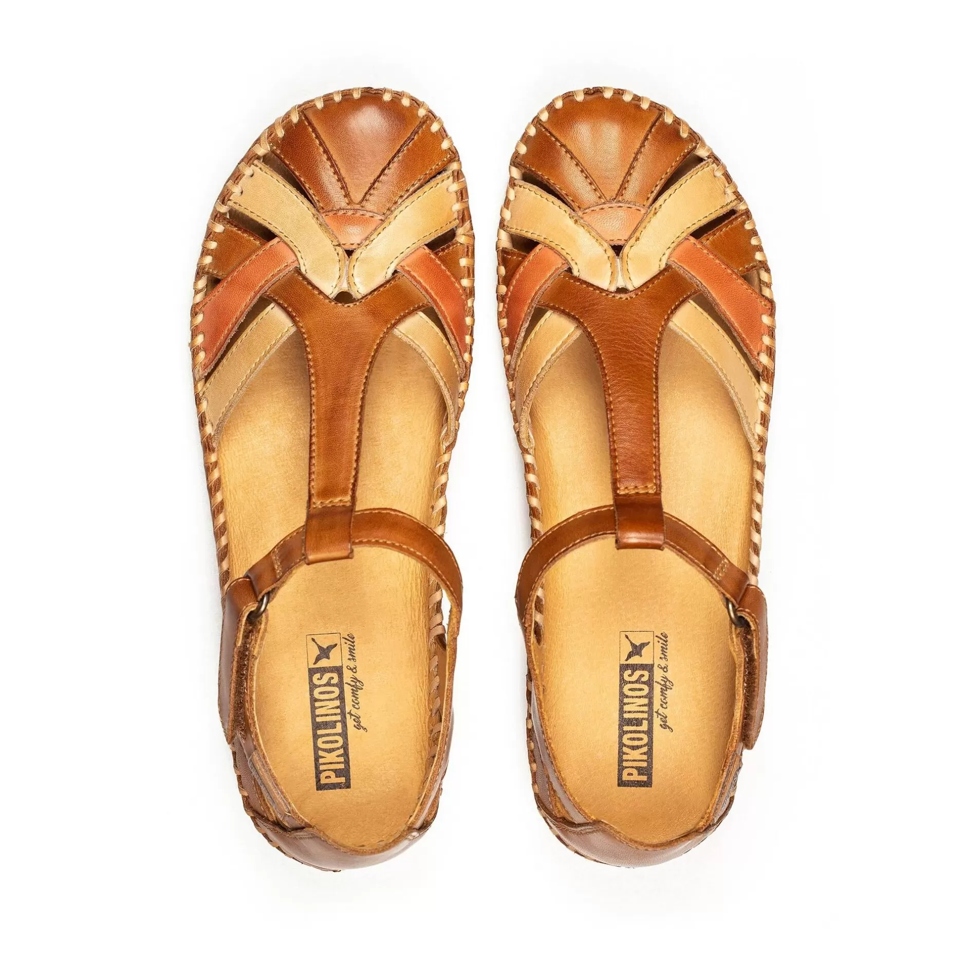 Cuñas Y Plataformas*Pikolinos P. Vallarta | Sandalias De Mujer Multicolor Con Cuna
