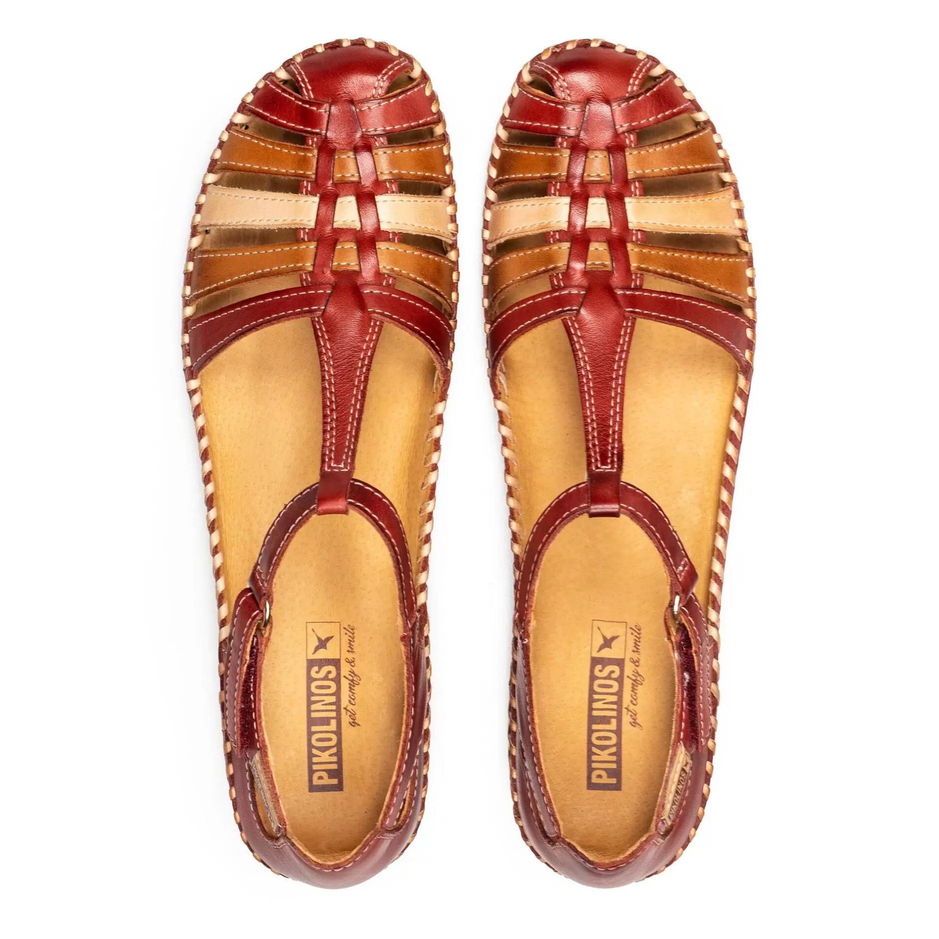 Cuñas Y Plataformas*Pikolinos P. Vallarta | Sandalias De Mujer Multicolor Con Cuna