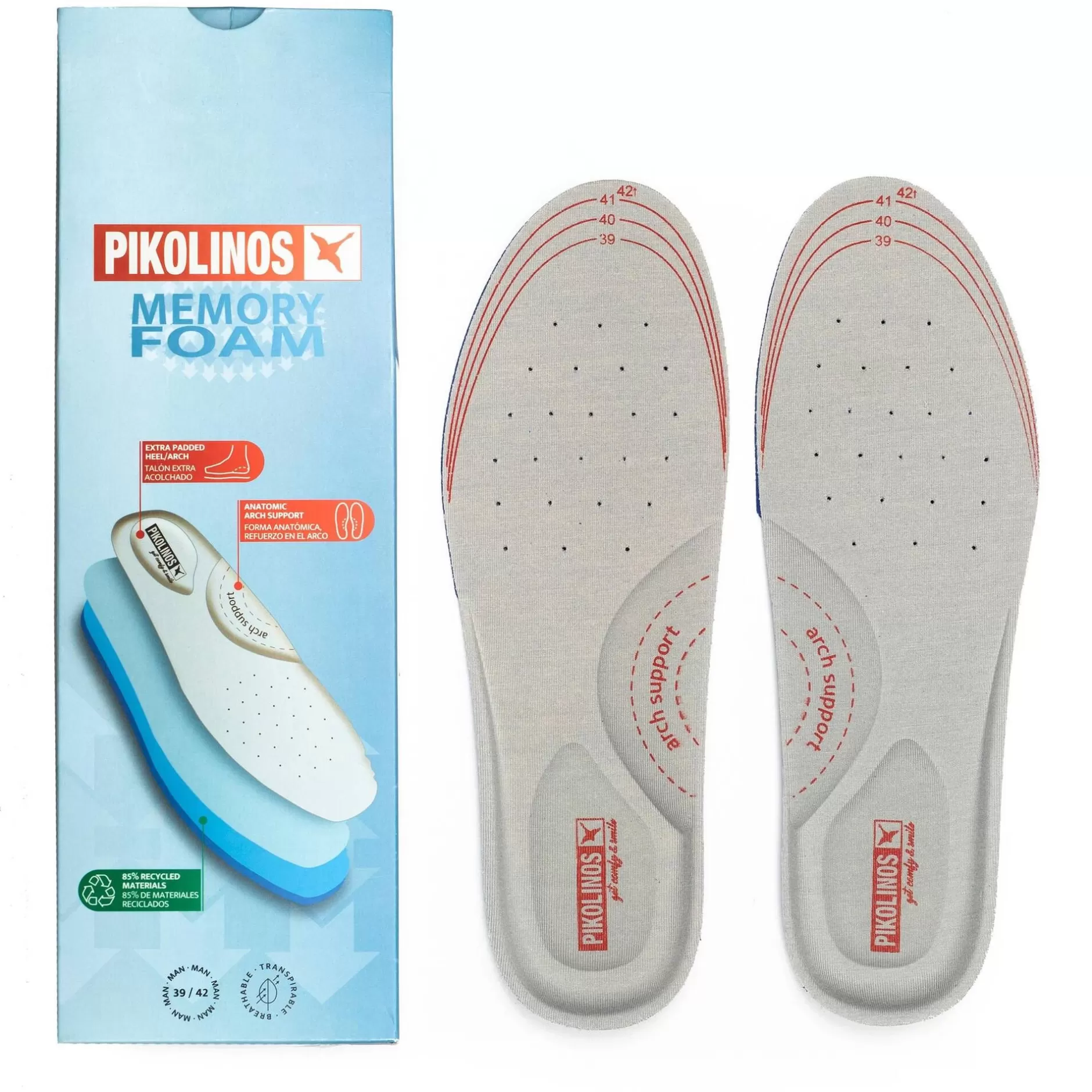 Cuidado Del Calzado*Pikolinos Plantillas Para Zapatos Wsc-I06 | Plantillas Memory Foam