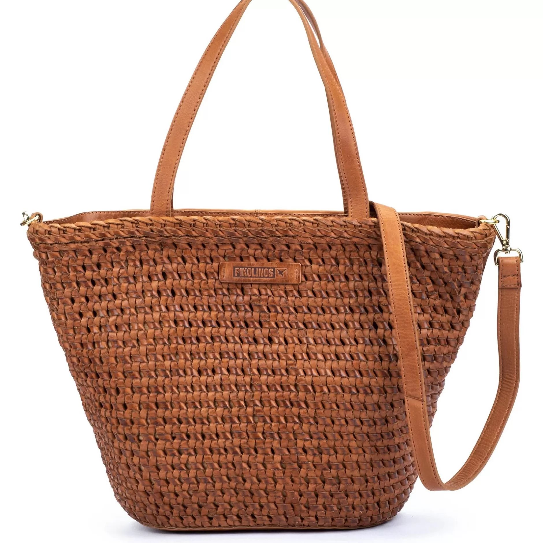 Bolsos*Pikolinos Selva | Bolso Tote De Mujer Con Piel Trenzada