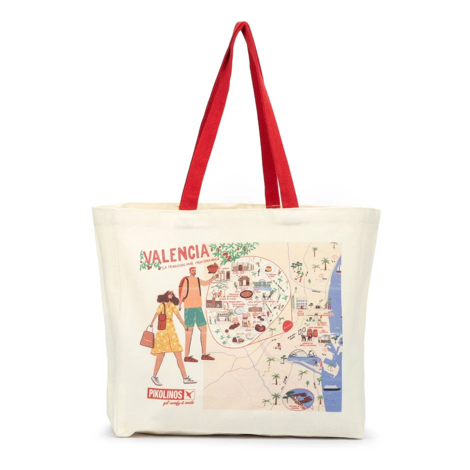 Bolsos*Pikolinos Smiling | Bolsa De Algodon Organico #Smilingcities